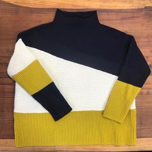 French Connection colorblock wool sweater